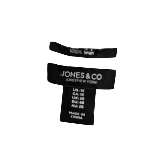 100% linen Jones New York Womens Long Sleeve Striped Button-Up Shirt Size 1X - Picture 4 of 4